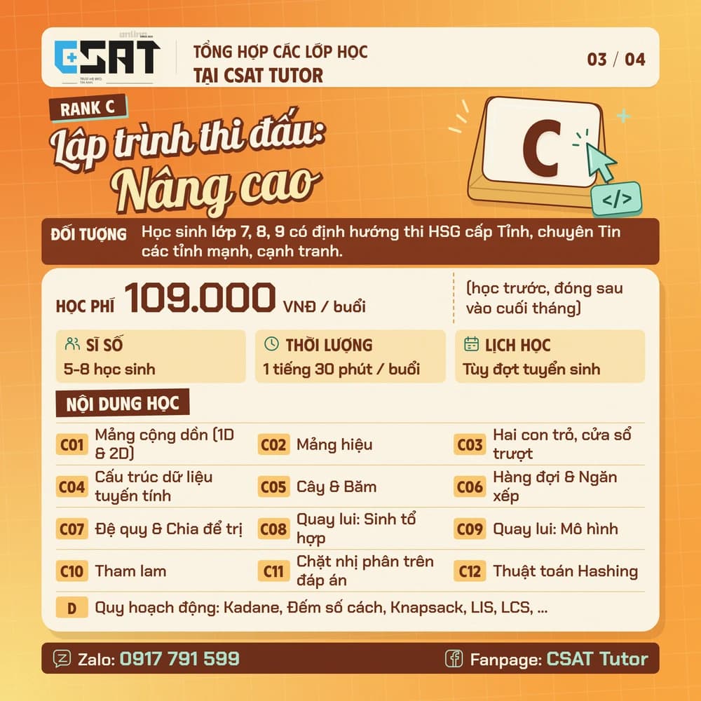 Poster lớp C của CSAT