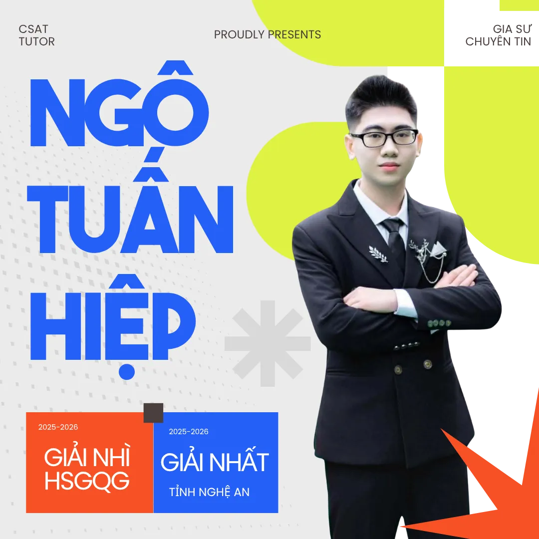 Poster giới thiệu gia sư Ngô Tuấn Hiệp